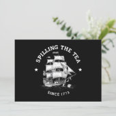 Teeausbreitung seit 1773 Funny 4. Juli Einladung (Stehend Vorderseite)