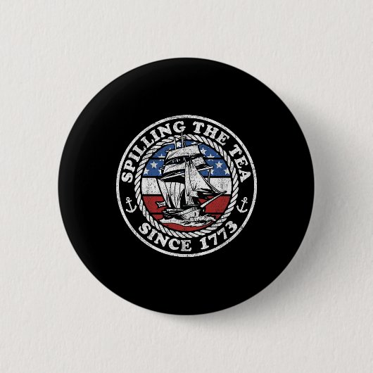 Teeausbreitung seit 1773 Funny US History lehrt Button (Vorderseite)