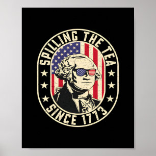 Teeausbreitung seit 1773 - George Washington Poster