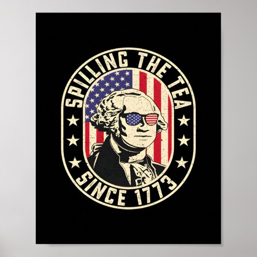 Teeausbreitung seit 1773 - George Washington Poster (Vorne)