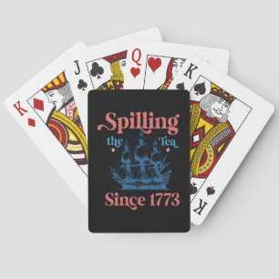 Teeausbreitung seit 1773 Niedliches Zitat Spielkarten