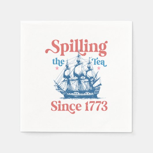 Teeausbreitung seit 1773, Patriotic, 4. Juli Serviette (Vorderseite)