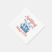 Teeausbreitung seit 1773, Patriotic, 4. Juli Serviette (Ecke)