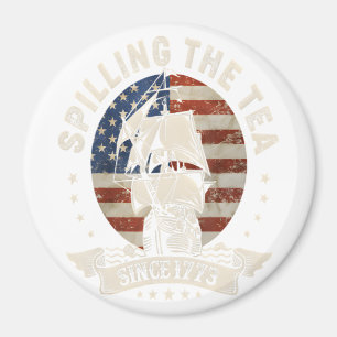 Teeausbreitung seit 1773 Patriotik 4. Juli Magnet