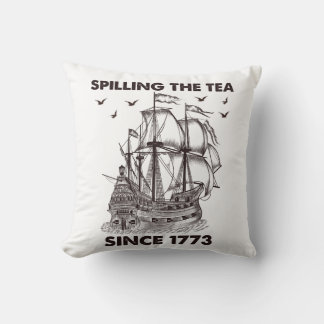 Teeausbreitung Seit 1773 Patriotischer 4. Juli Kissen