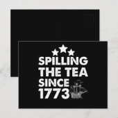 Teeausbreitung Seit 1773 Patriotischer 4. Juli Postkarte (Vorne/Hinten)