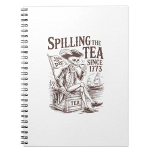 Teeausbreitung seit 1773 Patriotischer Amerikaner  Notizblock