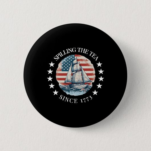 Teeausbreitung seit 1773 T-Shirt am 4. Juli Button (Vorderseite)
