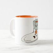 Teebagger-Schalen-und Platten-Küchen-Spaß Zweifarbige Tasse (Vorderseite Links)