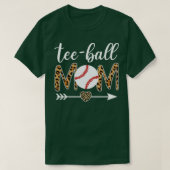 Teeball Mama Leopard Funny Teeball Mama Mütter Day T-Shirt (Design vorne)
