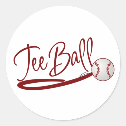 Teeball Runder Aufkleber (Vorderseite)