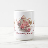 Teebase mit schönen Pinks und Blumenmuster Kaffeetasse (Mittel)