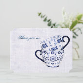 Teebecher aus klassischem Kobaltblut Einladung (Stehend Vorderseite)