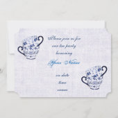 Teebecher aus klassischem Kobaltblut Einladung (Rückseite)