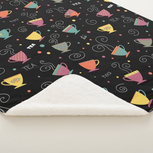 Teebecher, bunte Tasse Sherpadecke (3/4)