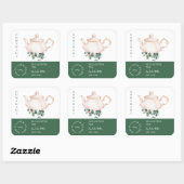 Teebecher Eukalyptus Teetikett Quadratischer Aufkleber (Blatt)