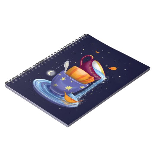 Teebecher fallen Whimsical Notizblock (Linke Seite)