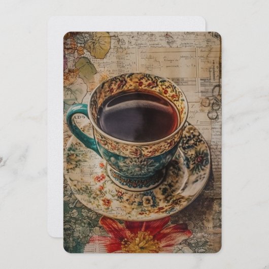 Teebecher Feiertagskarte (Vorne/Hinten)