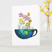 Teebecher Karte (Gelbe Blume)
