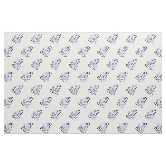 Teebecher Kobalt Stoff (Fat Quarter (45,7 x 55,9 cm))