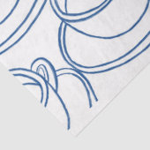 Teebecher mit blauer und weißer Linie Seidenpapier (Ausschnitt)