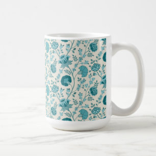 Teebecher mit floralen Mustern auf Creme Kaffeetasse