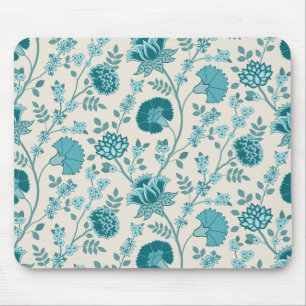 Teebecher mit floralen Mustern auf Creme Mousepad