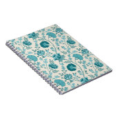 Teebecher mit floralen Mustern auf Creme Notizblock (Rechte Seite)