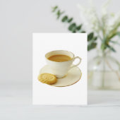 Teebecher mit Keks Postkarte (Stehend Vorderseite)