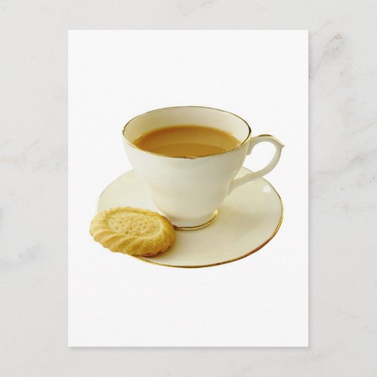 Teebecher mit Keks Postkarte (Vorderseite)