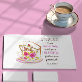 Teebecher überfüllen mit deinen Segnungen Postkarte