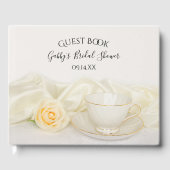 Teebecher und Brautparty der Blume "White Rose" Gästebuch (Vorderseite)
