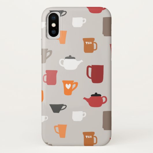 Teebecher und Kaffeetassen, Handy Case-Mate iPhone Hülle (Rückseite)