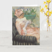 Teebecher von Mary Cassatt, Vintager Impressionism Karte (Gelbe Blume)