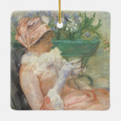 Teebecher von Mary Cassatt, Vintager Impressionism Keramikornament (Rückseite)