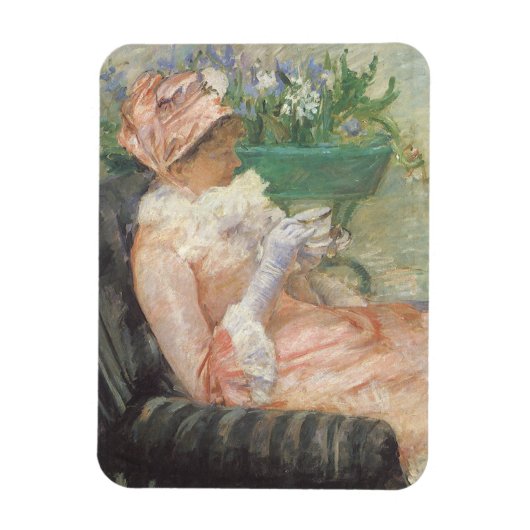 Teebecher von Mary Cassatt, Vintager Impressionism Magnet (Vertikal)