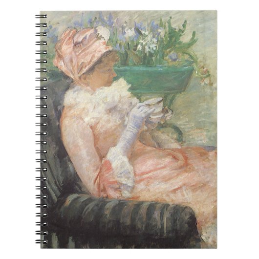 Teebecher von Mary Cassatt, Vintager Impressionism Notizblock (Vorderseite)