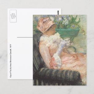Teebecher von Mary Cassatt, Vintager Impressionism Postkarte
