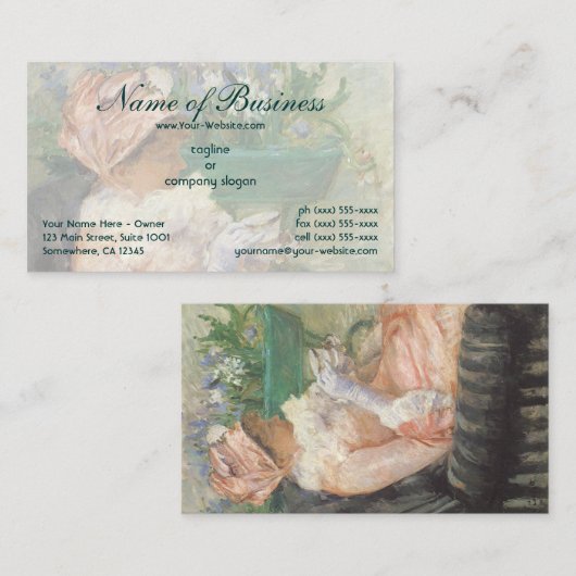 Teebecher von Mary Cassatt Visitenkarte (Vorne/Hinten)