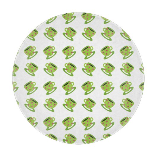 Teebecher weiß schneidebrett (Vorderseite)