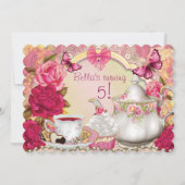 Teebedeckte Party Einladungen (Rückseite)