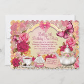 Teebedeckte Party Einladungen (Vorderseite)