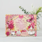 Teebedeckte Party Einladungen (Stehend Vorderseite)