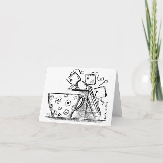 Teebeutel -- Anmerkungs-Karte Karte (Vorderseite)