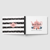 Teebeutel & Blumenkohl Tee Party Pink Babydusche Gästebuch (Voll)