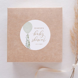 Teebeutel Eukalyptus Baby Dusche Runder Aufkleber