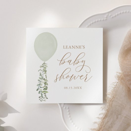 Teebeutel Eukalyptus Baby Dusche Serviette