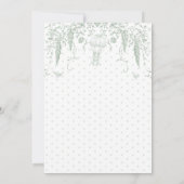 Teebeutel mit grüner Toilblütendusche Einladung (Rückseite)