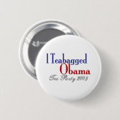 Teebeutel Obama (Tee-Party 2009) Button (Vorne & Hinten)