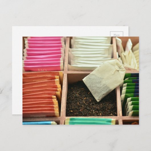 Teebeutel Postkarte (Vorne/Hinten)
